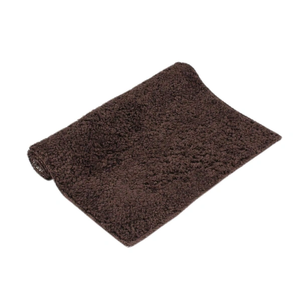Luxe Home International Bathmat Bostan Microfiber 1600 GSM Anti-Skid ( Chocolate , 38 Cm x 58 Cm , Pack of 1 ) - 40x60 cm, Chocolate