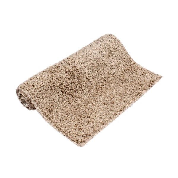 Luxe Home International Bathmat Bostan Microfiber 1600 GSM Anti-Skid ( Beige , 38 Cm x 58 Cm , Pack of 1 ) - 40x60 cm, Beige