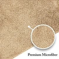 Luxe Home International Bathmat Bostan Microfiber 1600 GSM Anti-Skid ( Beige , 38 Cm x 58 Cm , Pack of 1 ) - 40x60 cm, Beige
