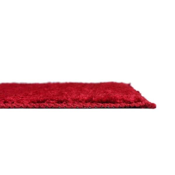 Luxe Home International Bathmat Bostan Microfiber 1600 GSM Anti-Skid ( Maroon , 38 Cm x 58 Cm , Pack of 1 ) - 40x60 cm, Maroon