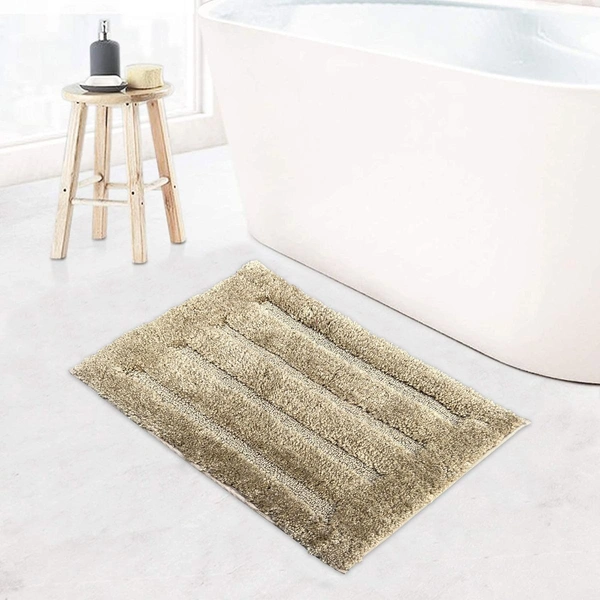 Luxe Home International Bathmat Classic Microfiber 2500 GSM Anti-Skid ( 45x75 cm, Anti Gold, Pack of 1 ) - 45x75 cm, Anti Gold