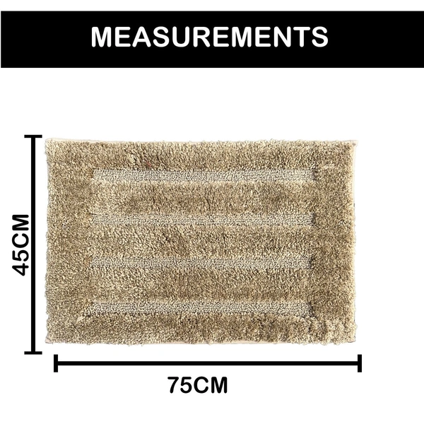 Luxe Home International Bathmat Classic Microfiber 2500 GSM Anti-Skid ( 45x75 cm, Anti Gold, Pack of 1 ) - 45x75 cm, Anti Gold