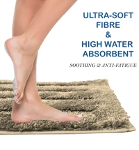 Luxe Home International Bathmat Classic Microfiber 2500 GSM Anti-Skid ( 40x60 cm, Anti Gold, Pack of 1 ) - 40x60 cm, Anti Gold