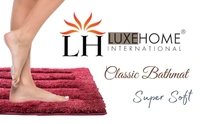 Luxe Home International Bathmat Classic Microfiber 2500 GSM Anti-Skid ( 45x75 cm, Grey, Pack of 1 ) - 45x75 cm, Grey