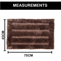 Luxe Home International Bathmat Classic Microfiber 2500 GSM Anti-Skid ( 45x75 cm, Coffee, Pack of 1 ) - 45x75 cm, Coffee