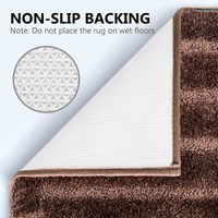 Luxe Home International Bathmat Classic Microfiber 2500 GSM Anti-Skid ( 40x60 cm, Coffee, Pack of 2 ) - 40x60 cm, Coffee