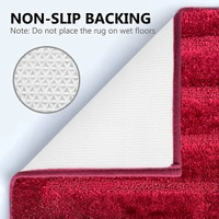 Luxe Home International Bathmat Classic Microfiber 2500 GSM Anti-Skid ( 40x60 cm, Maroon, Pack of 1 ) - 40x60 cm, Maroon