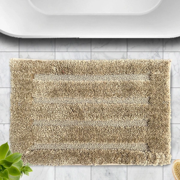 Luxe Home International Bathmat Classic Microfiber 2500 GSM Anti-Skid ( 40x60 cm, Anti Gold, Pack of 1 ) - 40x60 cm, Anti Gold
