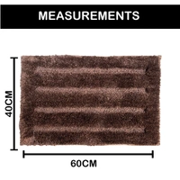 Luxe Home International Bathmat Classic Microfiber 2500 GSM Anti-Skid ( 40x60 cm, Coffee, Pack of 2 ) - 40x60 cm, Coffee