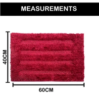 Luxe Home International Bathmat Classic Microfiber 2500 GSM Anti-Skid ( 40x60 cm, Maroon, Pack of 1 ) - 40x60 cm, Maroon