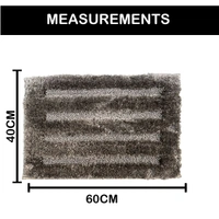 Luxe Home International Bathmat Classic Microfiber 2500 GSM Anti-Skid ( 40x60 cm, Taupe, Pack of 2 ) - 40x60 cm, Taupe