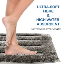 Luxe Home International Bathmat Classic Microfiber 2500 GSM Anti-Skid ( 45x75 cm, Taupe, Pack of 1 ) - 45x75 cm, Taupe