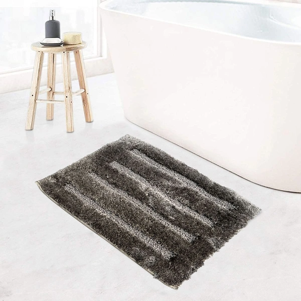 Luxe Home International Bathmat Classic Microfiber 2500 GSM Anti-Skid ( 45x75 cm, Taupe, Pack of 1 ) - 45x75 cm, Taupe