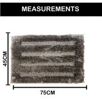 Luxe Home International Bathmat Classic Microfiber 2500 GSM Anti-Skid ( 45x75 cm, Taupe, Pack of 1 ) - 45x75 cm, Taupe