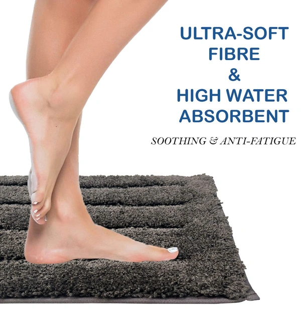 Luxe Home International Bathmat Classic Microfiber 2500 GSM Anti-Skid ( 45x75 cm, Arabic Coffee, Pack of 1 ) - 45x75 cm, Arabic Coffee