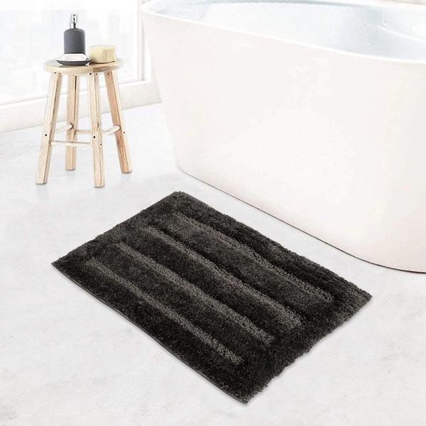 Luxe Home International Bathmat Classic Microfiber 2500 GSM Anti-Skid ( 45x75 cm, Arabic Coffee, Pack of 1 ) - 45x75 cm, Arabic Coffee