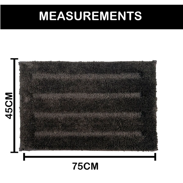 Luxe Home International Bathmat Classic Microfiber 2500 GSM Anti-Skid ( 45x75 cm, Arabic Coffee, Pack of 1 ) - 45x75 cm, Arabic Coffee
