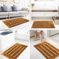 Luxe Home International Bathmat Classic Microfiber 2500 GSM Anti-Skid ( 40x60 cm, Gold, Pack of 2 ) - 40x60 cm, Gold