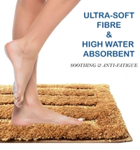 Luxe Home International Bathmat Classic Microfiber 2500 GSM Anti-Skid ( 40x60 cm, Gold, Pack of 2 ) - 40x60 cm, Gold