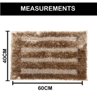 Luxe Home International Bathmat Classic Microfiber 2500 GSM Anti-Skid ( 40x60 cm, Mocka, Pack of 2 ) - 40x60 cm, Mocka