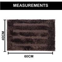 Luxe Home International Bathmat Classic Microfiber 2500 GSM Anti-Skid ( 40x60 cm, Chocolate, Pack of 1 ) - 40x60 cm, Chocolate