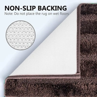 Luxe Home International Bathmat Classic Microfiber 2500 GSM Anti-Skid ( 40x60 cm, Chocolate, Pack of 1 ) - 40x60 cm, Chocolate