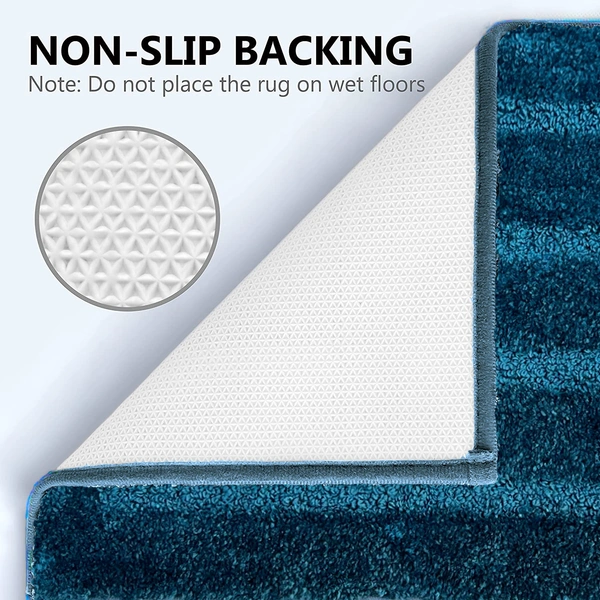 Luxe Home International Bathmat Classic Microfiber 2500 GSM Anti-Skid ( 40x60 cm, Teal, Pack of 2 ) - 40x60 cm, Teal