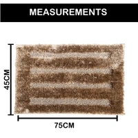 Luxe Home International Bathmat Classic Microfiber 2500 GSM Anti-Skid ( 45x75 cm, Mocka, Pack of 1 ) - 45x75 cm, Mocka