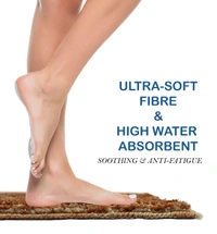 Luxe Home International Bathmat Comfort Microfiber 1600 GSM Anti-Skid ( 38x58 cm, Terra, Pack of 1 ) - Terra