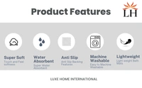 Luxe Home International Bathmat Comfort Microfiber 1600 GSM Anti-Skid ( 58x140 cm, Beige, Pack of 1 ) - Beige