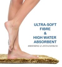 Luxe Home International Bathmat Comfort Microfiber 1600 GSM Anti-Skid ( 58x140 cm, Beige, Pack of 1 ) - Beige