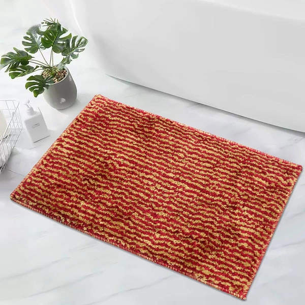 Luxe Home International Bathmat Comfort Microfiber 1600 GSM Anti-Skid ( 38x58 cm, Coffee, Pack of 1 ) - Coffee