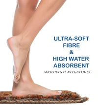 Luxe Home International Bathmat Comfort Microfiber 1600 GSM Anti-Skid ( 38x58 cm, Coffee, Pack of 1 ) - Coffee