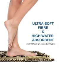 Luxe Home International Bathmat Comfort Microfiber 1600 GSM Anti-Skid ( 38x58 cm, Chocolate, Pack of 1 ) - Chocolate