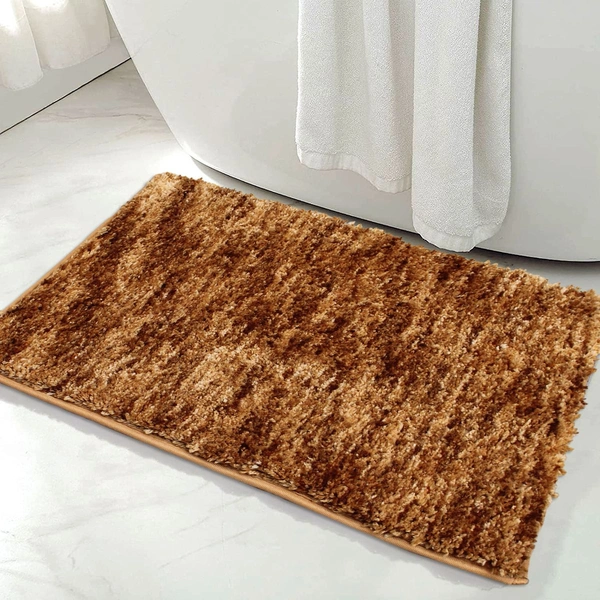 Luxe Home International Bathmat Hawaii Microfiber 2500 GSM Anti-Skid ( Antic , 40 Cm x 60 Cm , Pack of 1 ) - 40x60 cm, Antic
