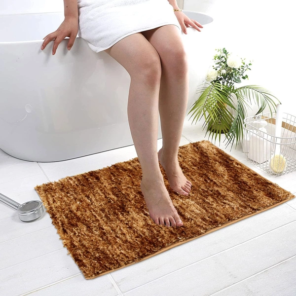 Luxe Home International Bathmat Hawaii Microfiber 2500 GSM Anti-Skid ( Antic , 45 Cm x 75 Cm , Pack of 1 ) - 45x75 cm, Antic