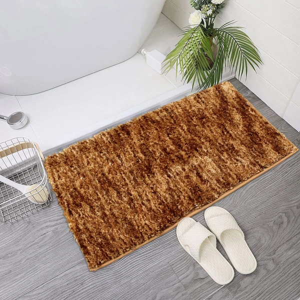 Luxe Home International Bathmat Hawaii Microfiber 2500 GSM Anti-Skid ( Antic , 60 Cm x 90 Cm , Pack of 1 ) - 60x90 cm, Antic
