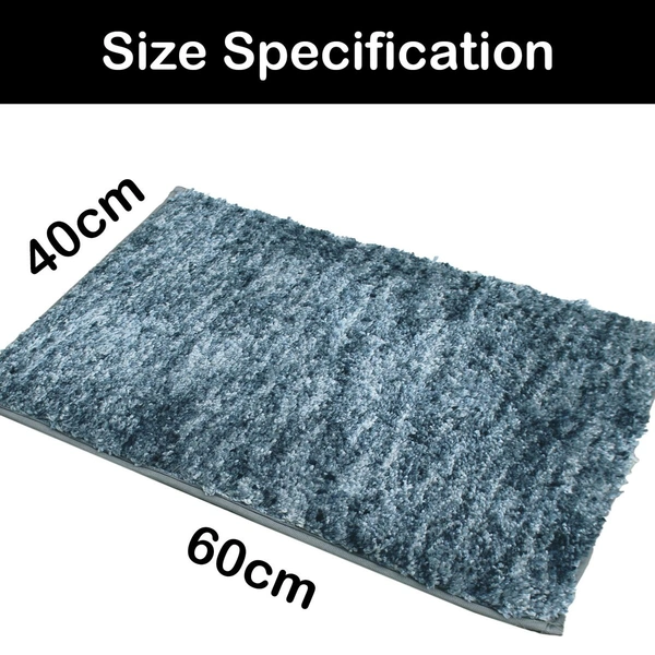 Luxe Home International Bathmat Hawaii Microfiber 2500 GSM Anti-Skid ( Charcoal , 40 Cm x 60 Cm , Pack of 1 ) - 40x60 cm, Charcoal