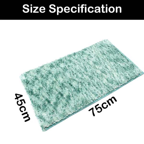 Luxe Home International Bathmat Hawaii Microfiber 2500 GSM Anti-Skid ( Aqua , 45 Cm x 75 Cm , Pack of 1 ) - 45x75 cm, Aqua