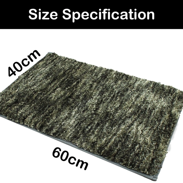 Luxe Home International Bathmat Hawaii Microfiber 2500 GSM Anti-Skid ( Hunter Green , 40 Cm x 60 Cm , Pack of 1 ) - 40x60 cm, Hunter Green