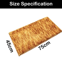 Luxe Home International Bathmat Hawaii Microfiber 2500 GSM Anti-Skid ( Gold , 45 Cm x 75 Cm , Pack of 1 ) - 45x75 cm, Gold