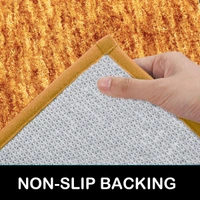 Luxe Home International Bathmat Hawaii Microfiber 2500 GSM Anti-Skid ( Gold , 60 Cm x 90 Cm , Pack of 1 ) - 60x90 cm, Gold