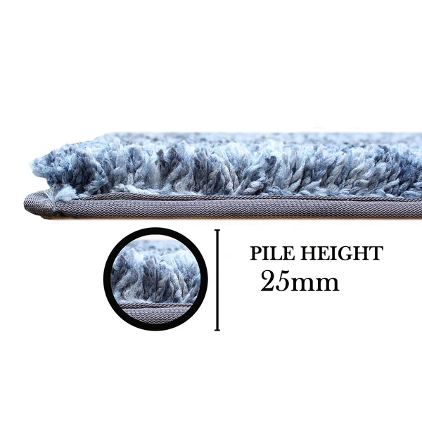 Luxe Home International Runner Hawaii Microfiber 2500 GSM Anti-Skid ( Charcoal , 2 Ft x 5 Ft , Pack of 1 ) - 2x5 Ft, Charcoal