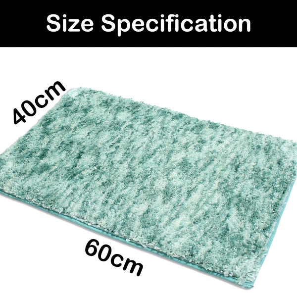 Luxe Home International Bathmat Hawaii Microfiber 2500 GSM Anti-Skid ( Aqua , 40 Cm x 60 Cm , Pack of 1 ) - 40x60 cm, Aqua
