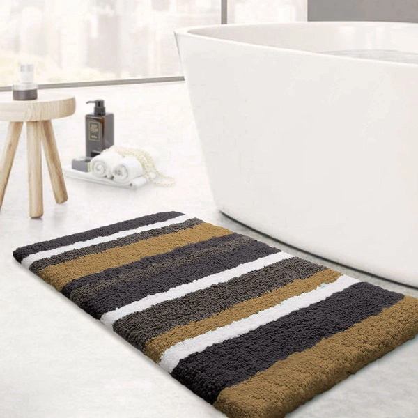 Luxe Home International Bathmat Italia Microfiber 2500 GSM Anti-Skid Super Soft ( A.Gold , 45 Cm x 75 Cm , Pack of 1 ) - 45x75 cm, Anti Gold