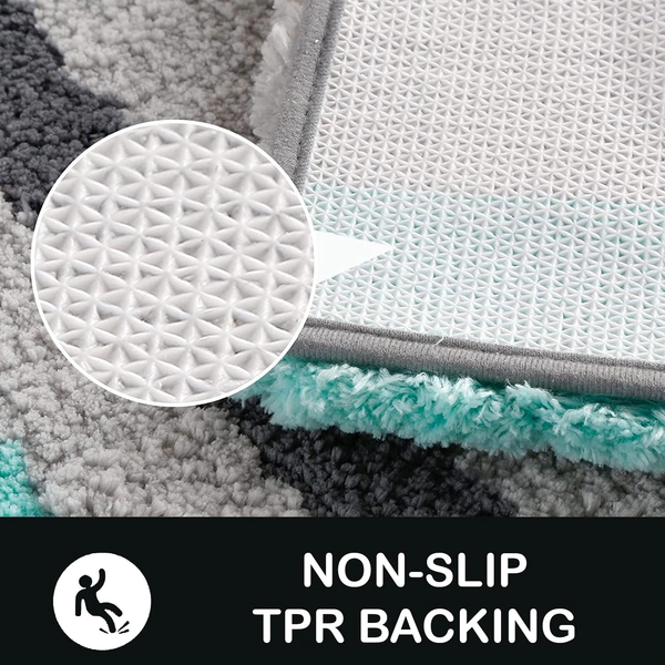 Luxe Home International Bathmat Italia Microfiber 2500 GSM Anti-Skid Super Soft ( Aqua , 40 Cm x 60 Cm , Pack of 1 ) - 40x60 cm, Aqua