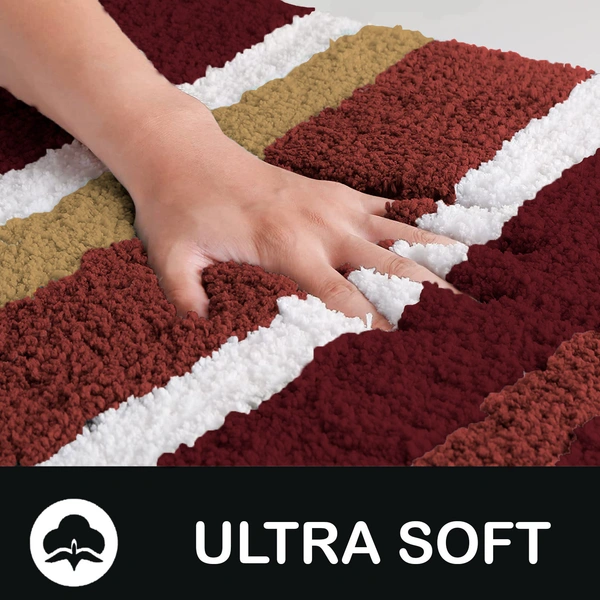 Luxe Home International Bathmat Italia Microfiber 2500 GSM Anti-Skid Super Soft ( Cinnamon , 40 Cm x 60 Cm , Pack of 1 ) - 40x60 cm, Chinnamon