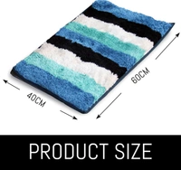 Luxe Home International Bathmat Jaricho Microfiber 2500 GSM Anti-Skid ( 40Cm x 60Cm , Ocean , Pack of 1 ) - 40x60 cm, Ocean