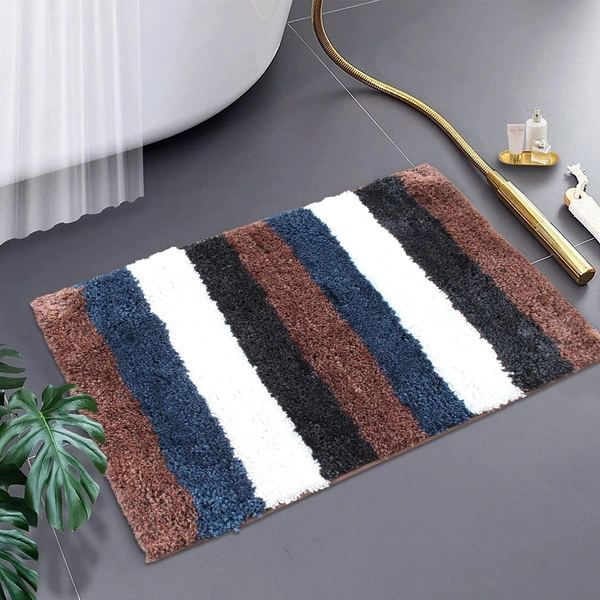 Luxe Home International Bathmat Jaricho Microfiber 2500 GSM Anti-Skid ( 40Cm x 60Cm , R.Brown , Pack of 1 ) - 40x60 cm, R.Brown