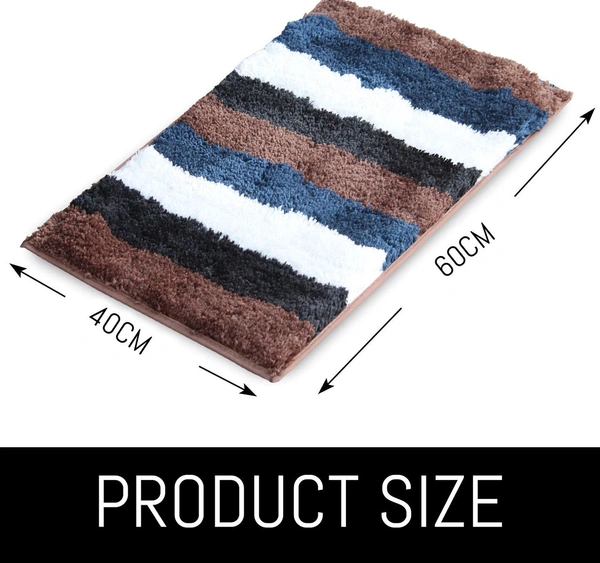 Luxe Home International Bathmat Jaricho Microfiber 2500 GSM Anti-Skid ( 40Cm x 60Cm , Rock Brown , Pack of 2 ) - 40x60 cm, Rock Brown